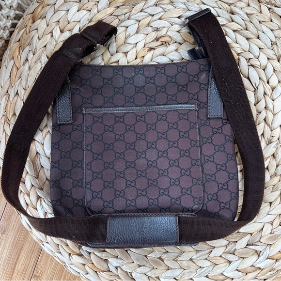 Gucci GG Canvas Messenger Bag in Brown